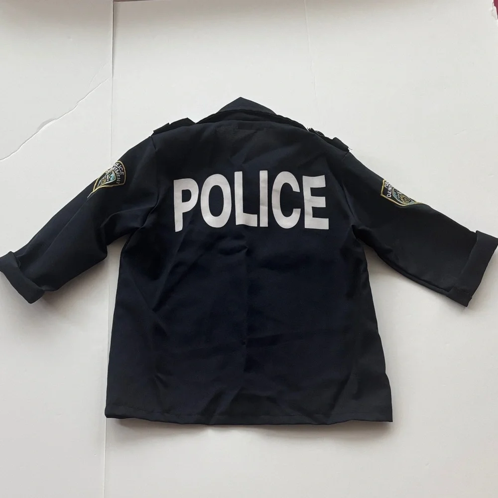 Kids Police Officer Costume - Navy Blue Small 3T-4T